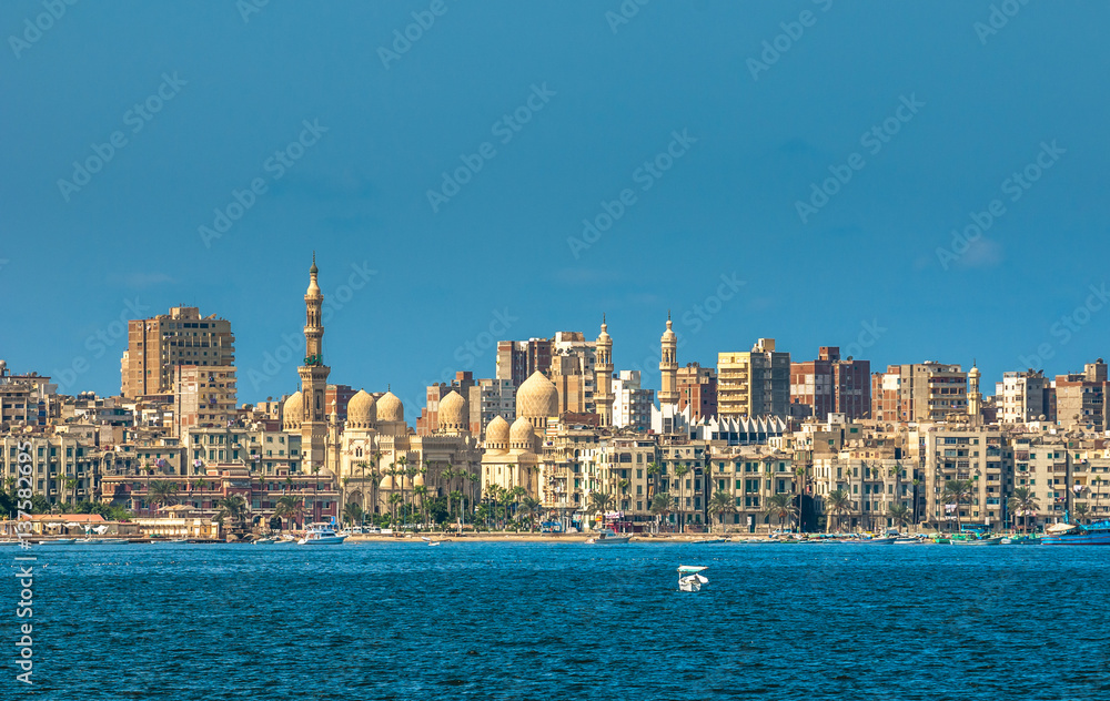 Obraz premium View of Alexandria harbor, Egypt