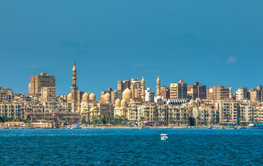 Fototapete Ägypten Blick auf den Hafen von Alexandria, Ägypten  © javarman