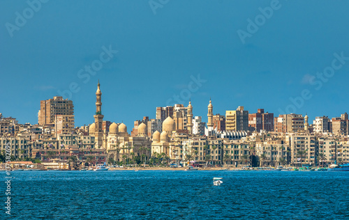 View of Alexandria harbor, Egypt