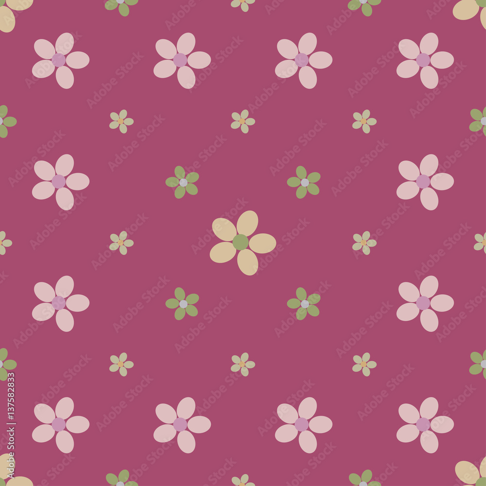 Flower seamless pattern background.