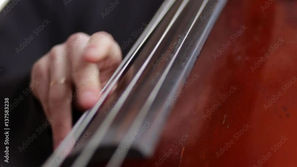 man playing the cello finger closeup. man playing the cello finger closeup.