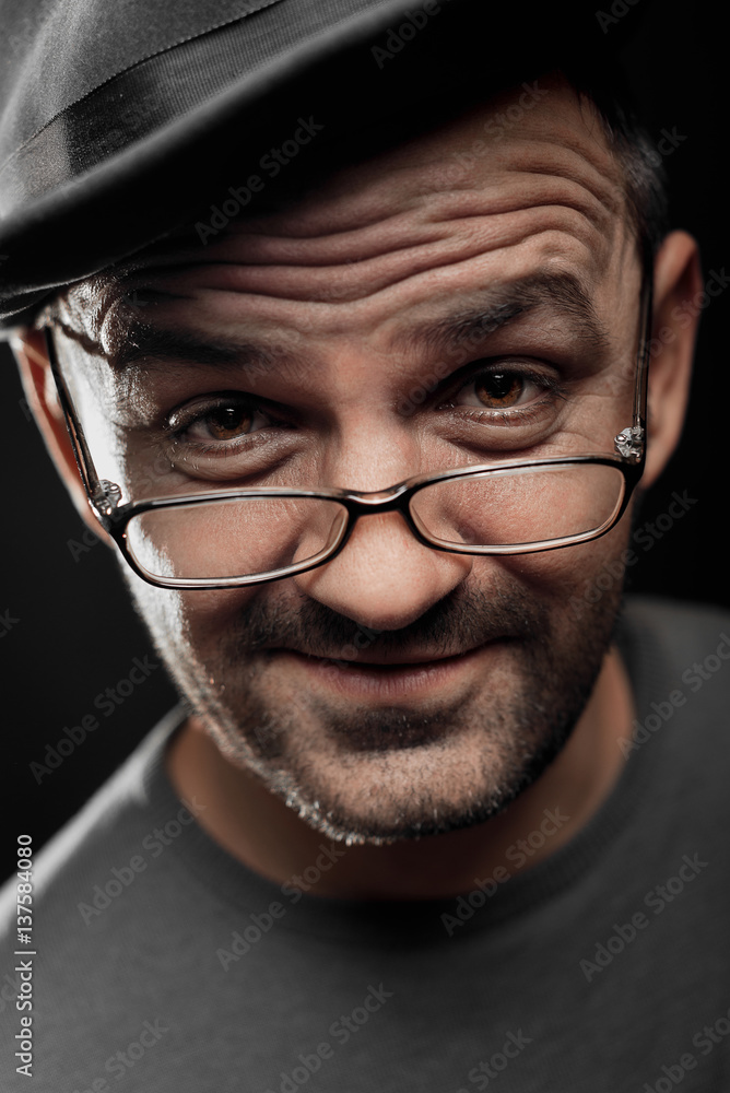 portrait of a man with glasses portrait of a man with glasses