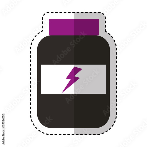 protein bottle lifestyle icon vector illustration design