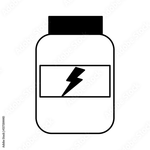 protein bottle lifestyle icon vector illustration design