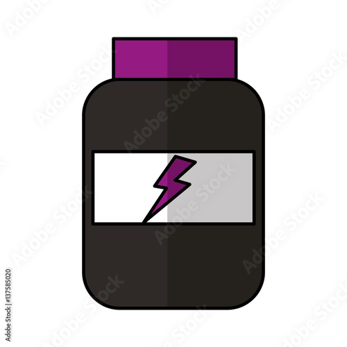 protein bottle lifestyle icon vector illustration design