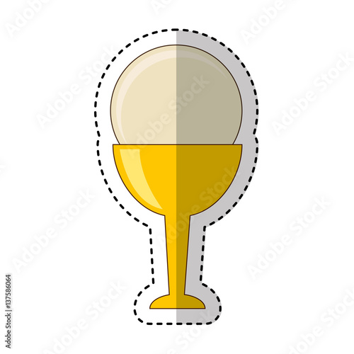 first communion chalice icon vector illustration design