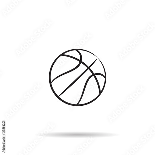 basketball Icon Vector isolated on white background