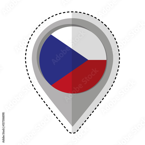 pin location Czech Republic flag icon vector illustration design Free Download pin location Czech Republic flag icon vector illustration design - GFXLoad