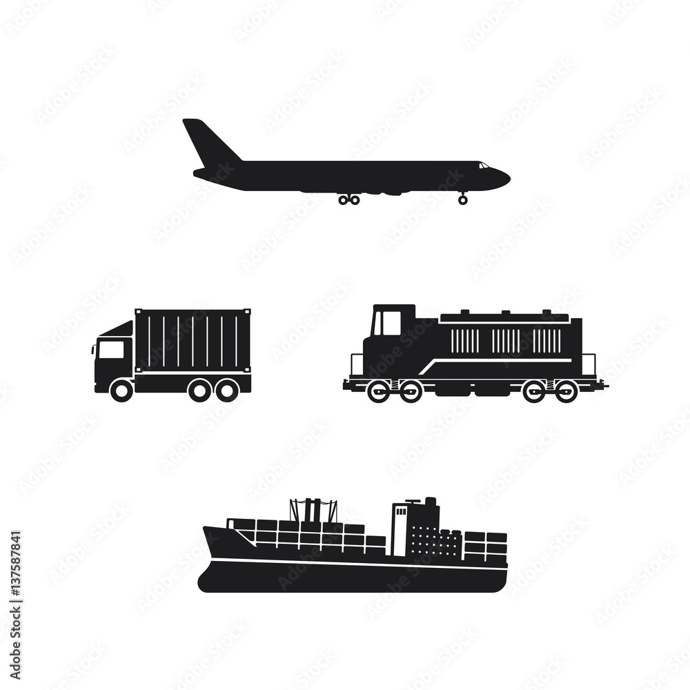 Vector of transport and logistics business with container truck ...