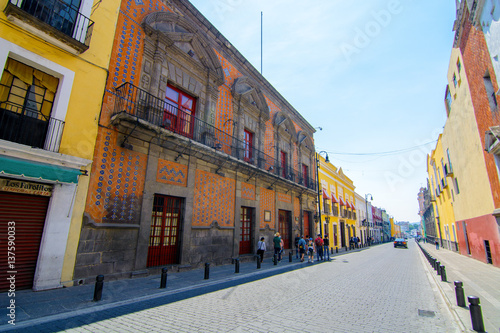 Streets of Puebla city  Mexico