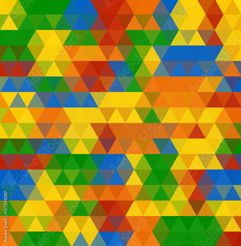Bright abstract background of colored triangles