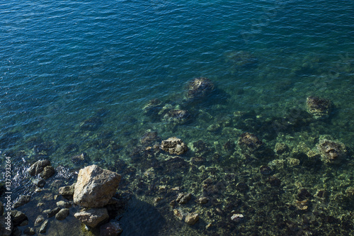 Wallpaper Mural Turkuaz Rengi Denizde Kuş Bakışı Kayalar Torontodigital.ca