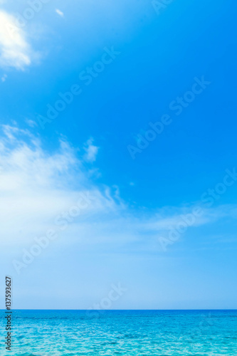 Beautiful tropical sea and sky - Summer scene background