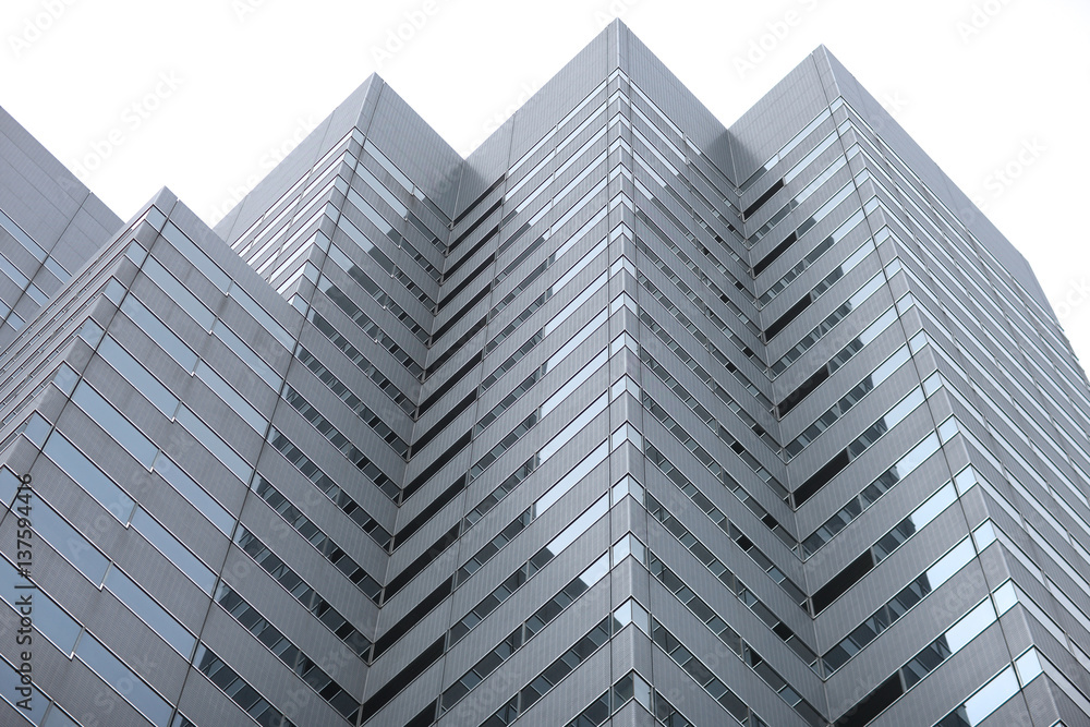 Angled protrusions of tall buildings financial and business center of the modern city Angled protrusions of tall buildings financial and business center of the modern city