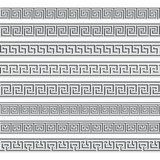 Set of the 3D volume vector Greek ornament isolated on a white background for graphic design.