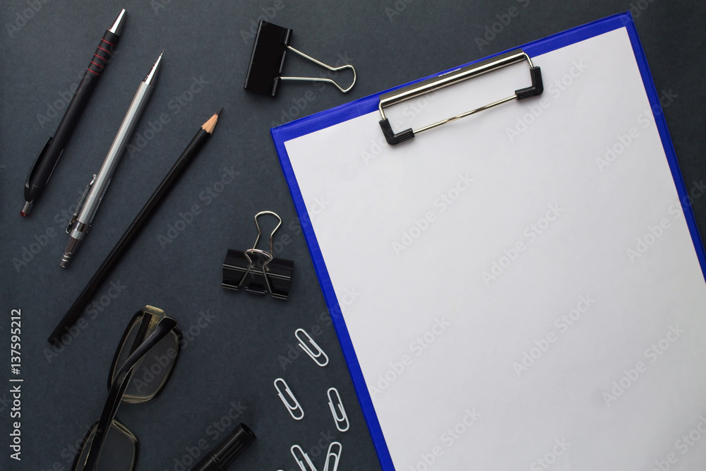 Fototapeta premium Blank Paper with other objects.