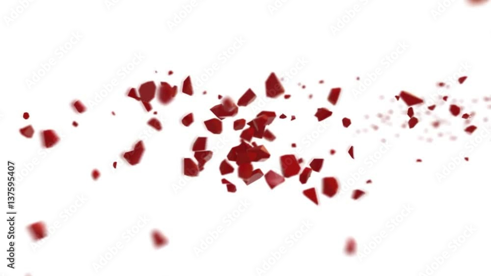 Broken keyword XXX, consists of pieces on white background Broken keyword XXX, consists of pieces on white background