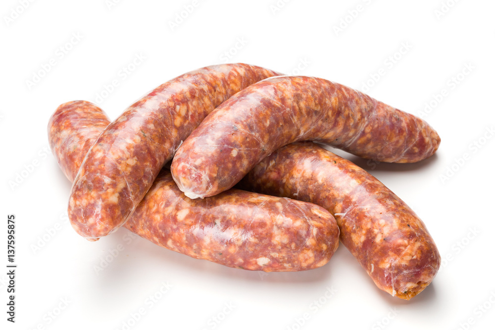 Homemade traditional thick pork sausages Homemade traditional thick pork sausages