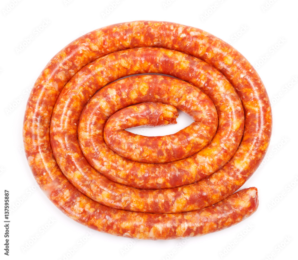 Fototapeta premium Traditional thin pork sausage