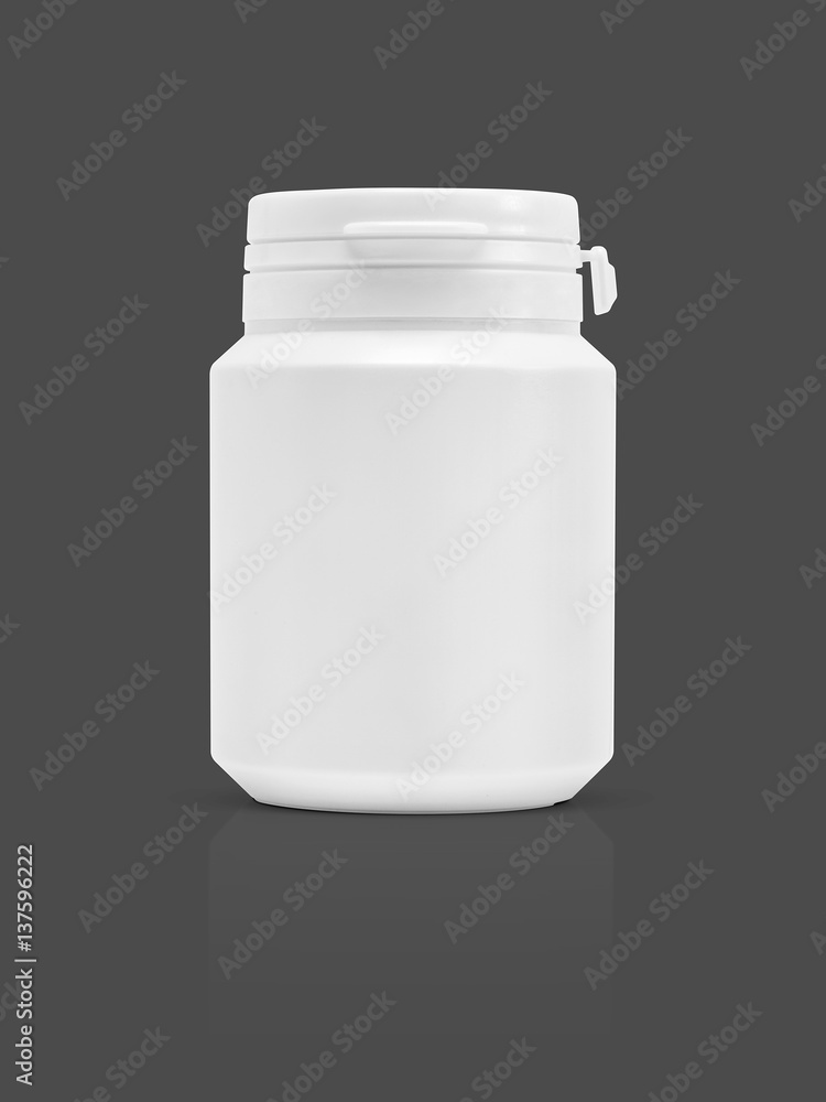 blank packaging supplement product bottle isolated on gray background blank packaging supplement product bottle isolated on gray background