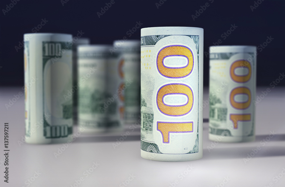 US dollars. Banknotes stacked on each other US dollars. Banknotes stacked on each other
