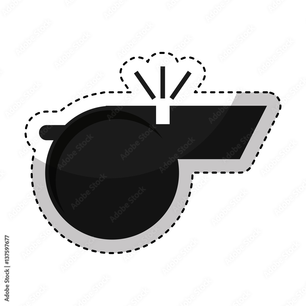 referee whistle isolated icon vector illustration design