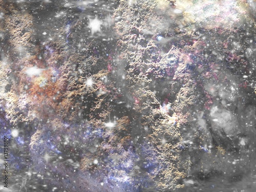 Galaxy Asteroid Abstract