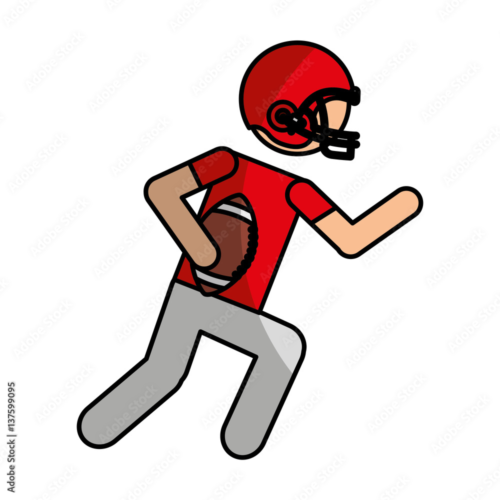 american football player avatar vector illustration design
