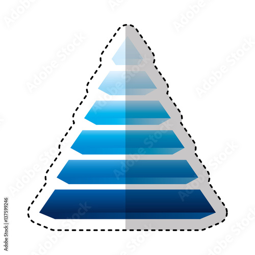 pyramid emblem infographic icon vector illustration design