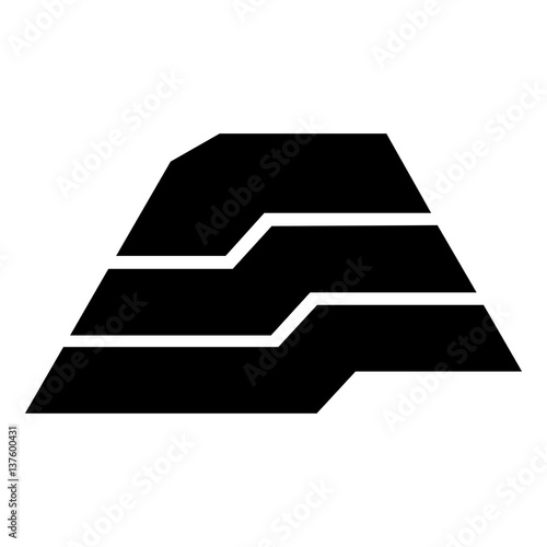 pyramid emblem infographic icon vector illustration design