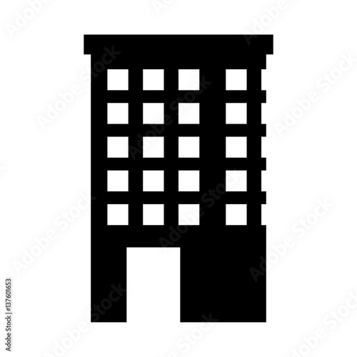 building silhouette isolated icon vector illustration design