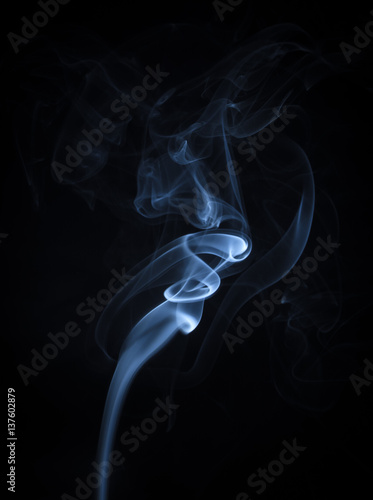 Abstract Blue Smoke Flowing Vertical Background