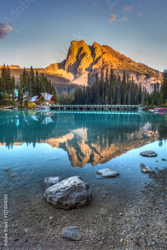 Emerald Lake Sunset in Yoho National Park, British Columbia, Canada