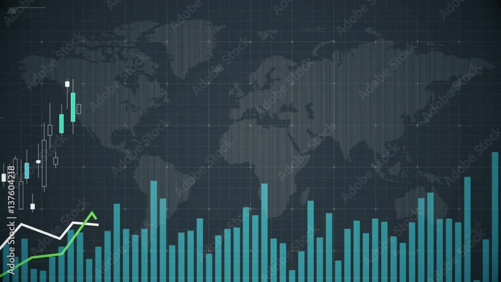 World stock market fluctuations reflected on screen, graph showing statistics. Electronic chart with stock market fluctuations World stock market fluctuations reflected on screen, graph showing statistics. Electronic chart with stock market fluctuations