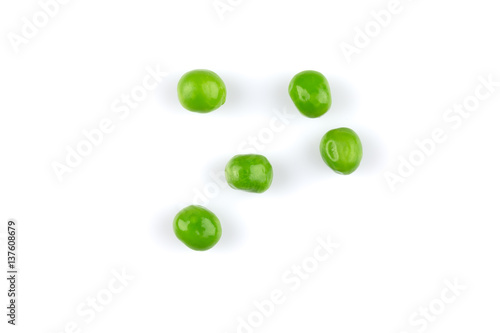 Vászonkép Pile of green wet pea