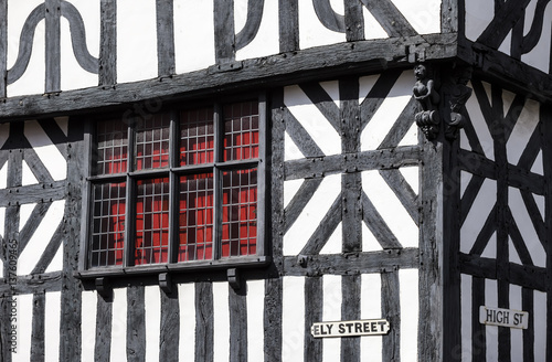 Detail of a timbered building, Stratford-Upon-Avon, UK. photo