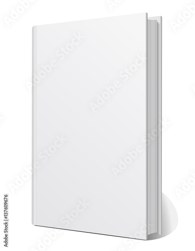 Blank Empty Book Cover Isolated on White vector eps 10