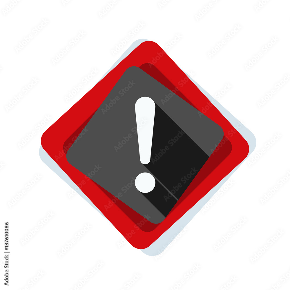 Exclamation Danger sign illustration Exclamation Danger sign illustration