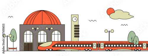 Suburban train station