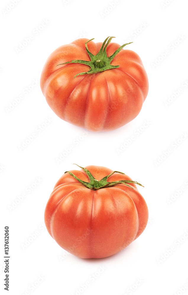 Ripe red beef tomato isolated Ripe red beef tomato isolated