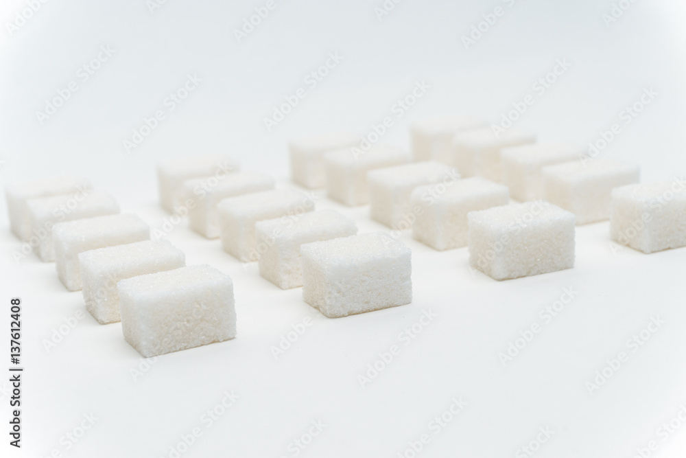 cubes of sugar on a light background, chess order cubes of sugar on a light background, chess order