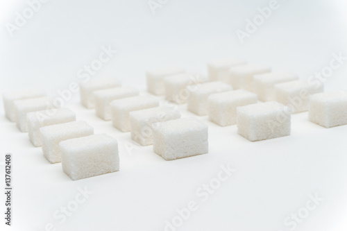 Wallpaper Mural cubes of sugar on a light background, chess order Torontodigital.ca