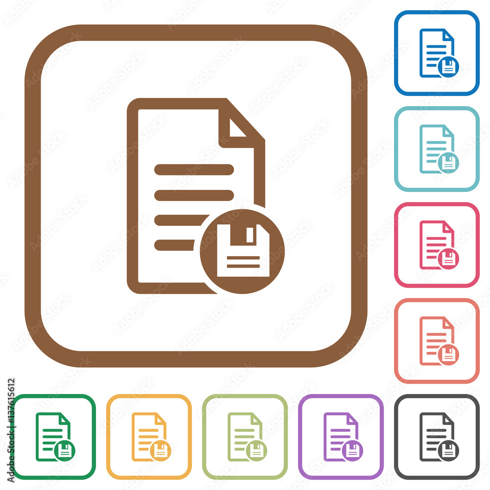 Save document simple icons Save document simple icons