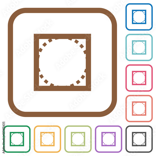 Rounded corner settings simple icons