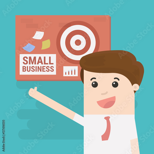 Happy entrepreneur, businessman, small business.