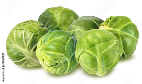 Brussels sprouts isolated on white