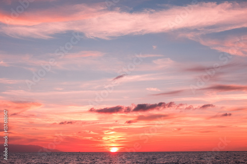 Sunset on the Coast of Mexico photo