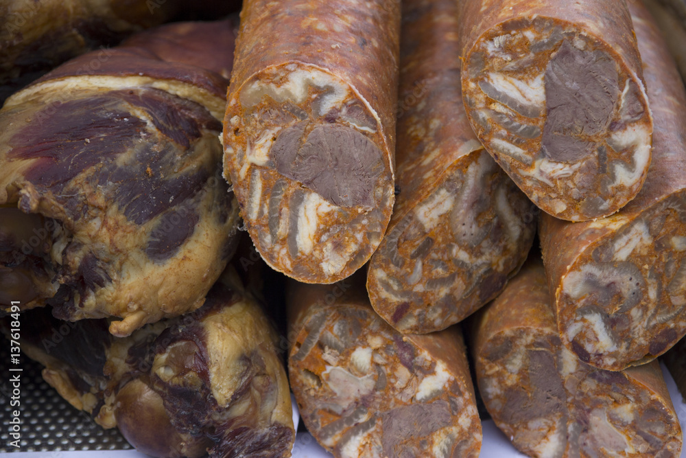 Home made smoked sausage and smoked meat Home made smoked sausage and smoked meat