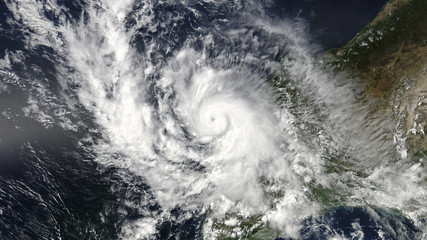 Keuken achterwand Onweer Wereldwijde storm gezien vanuit ruimte  © mode_list