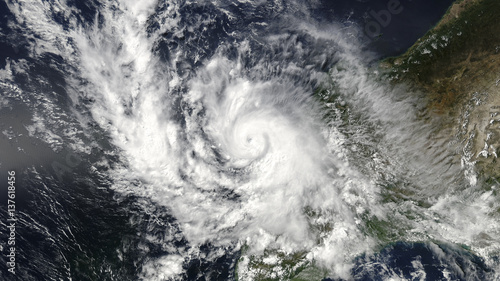 View of Global storm from space. Elements of this image furnished by NASA